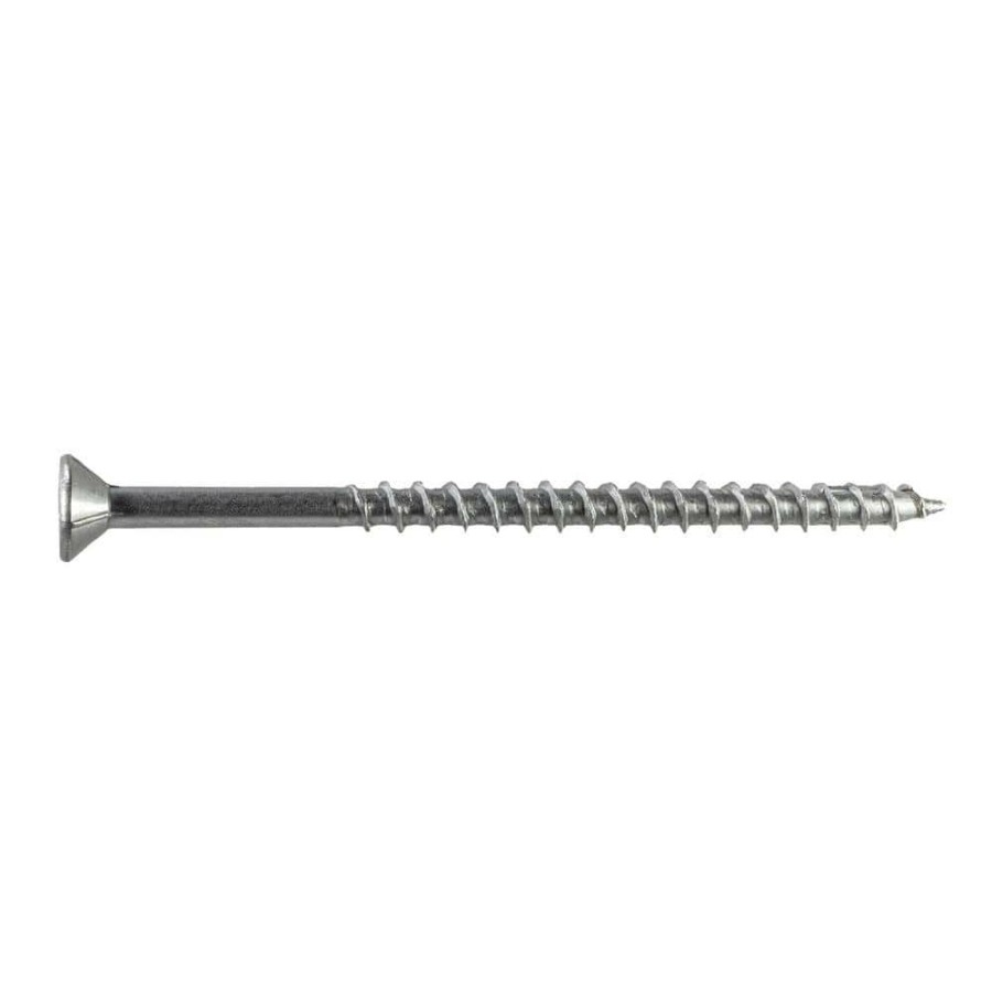 Fasteners * | Simpson Strong-Tie #12 X 4 In. T-27, Flat Head, Type 316 Stainless Steel Deck-Drive Dwp Wood Screw (20-Pack)