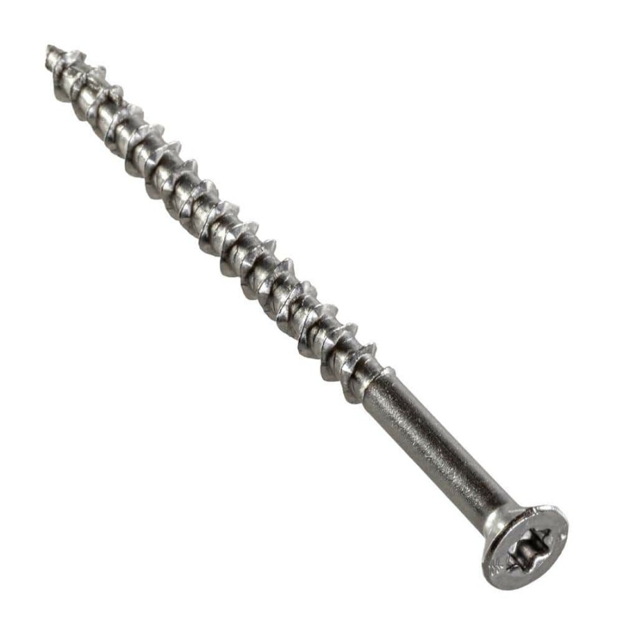 Fasteners * | Simpson Strong-Tie #10 X 3 In. T25, Flat Head, Type 316 Stainless Steel Deck-Drive Dwp Wood Screw (180-Pack)