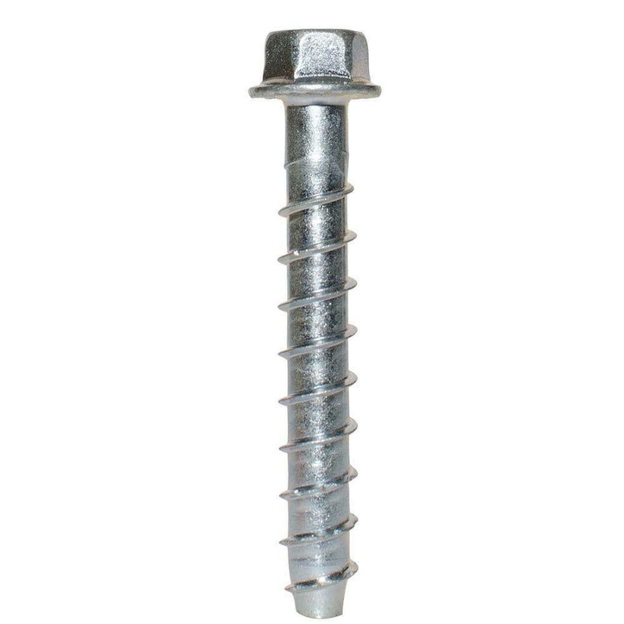 Fasteners * | Simpson Strong-Tie Titen Hd 3/8 In. X 3 In. Zinc-Plated Heavy-Duty Screw Anchor (50-Pack)