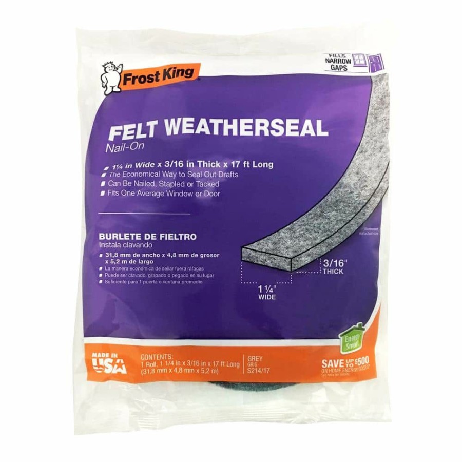 Weather Stripping * | Frost King 1-1/4 In. X 17 Ft. Nail-On Felt Weather Seal