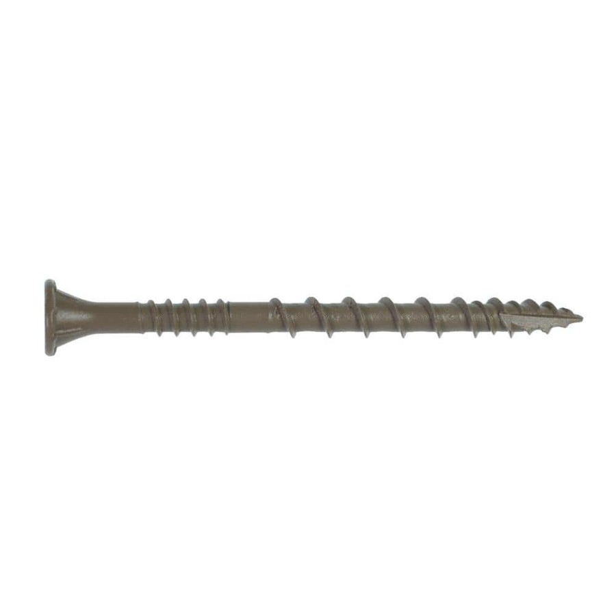 Fasteners * | Simpson Strong-Tie #10 X 2-1/2 In. T25 6-Lobe, Flat Head, Deck-Drive Dsv Wood Screw, Quik Guard, Tan (880-Pack)