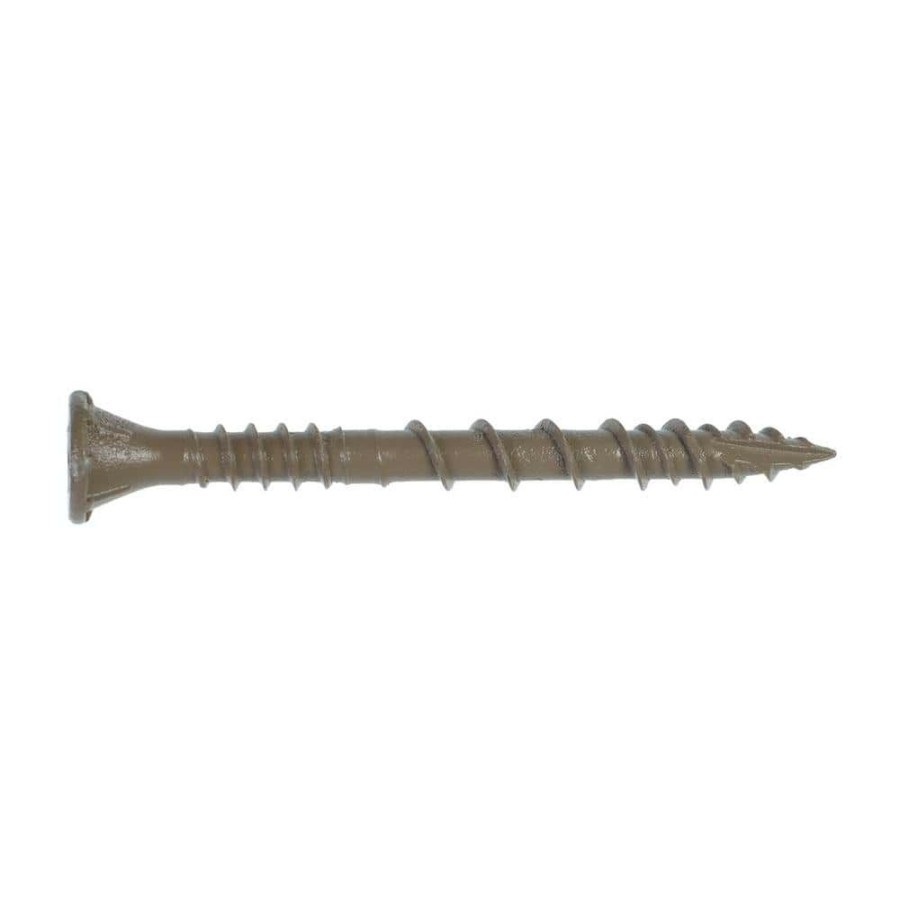 Fasteners * | Simpson Strong-Tie #10 X 2 In. T25 6-Lobe, Flat Head, Deck-Drive Dsv Wood Screw, Quik Guard, Tan (330-Pack)