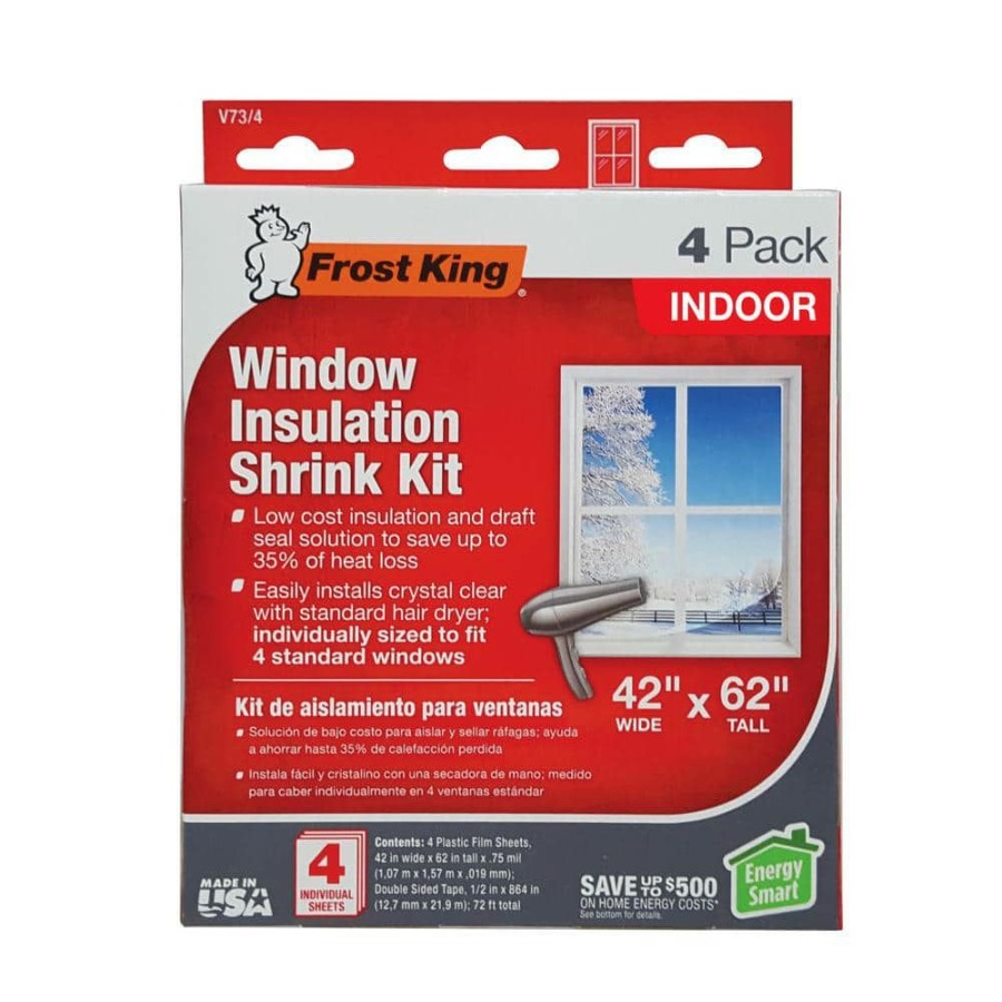 Weather Stripping * | Frost King E/O Indoor Window Insulation Kit (4 Per Pack)