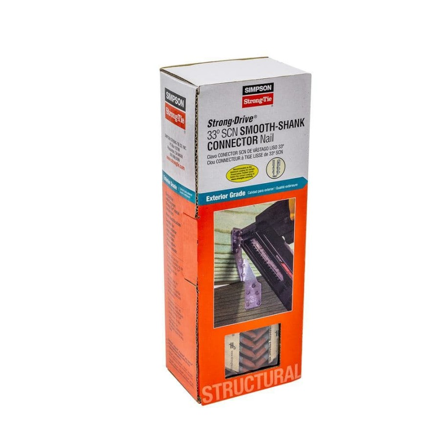 Fasteners * | Simpson Strong-Tie Strong-Drive 2-1/2 In. X 0.148 In. 33-Degree Scn Smooth-Shank Hdg Collated Connector Nail (500-Qty)