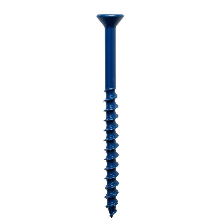 Fasteners * | Simpson Strong-Tie Titen Turbo 3/16-In X 2-3/4-In 6-Lobe Flat-Head Concrete And Masonry Screw, Blue (200-Pack)