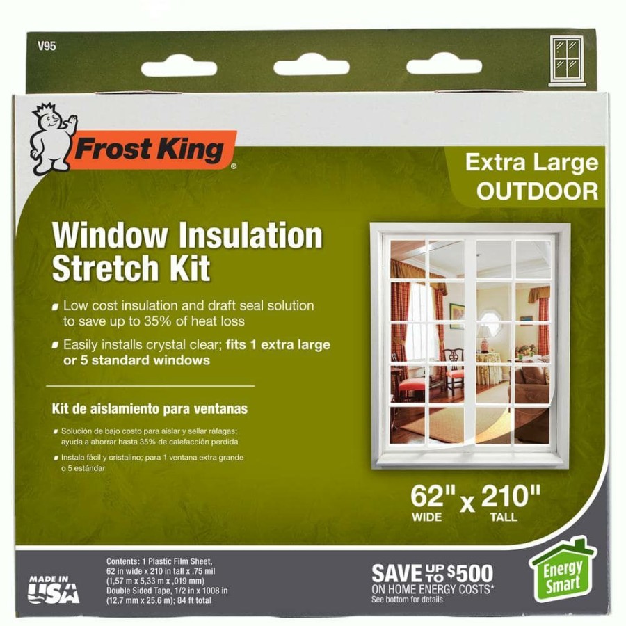 Weather Stripping * | Frost King 62 In. X 210 In. Outdoor Stretch Window Insulation Kit