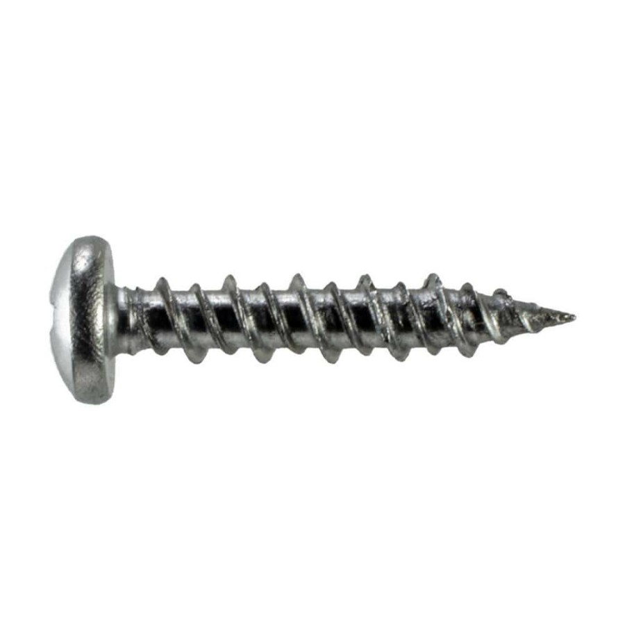 Fasteners * | Simpson Strong-Tie #6 X 3/4 In. #2 Phillips Drive, Pan Head, Type 316 Stainless Steel Marine Screw (25-Pack)