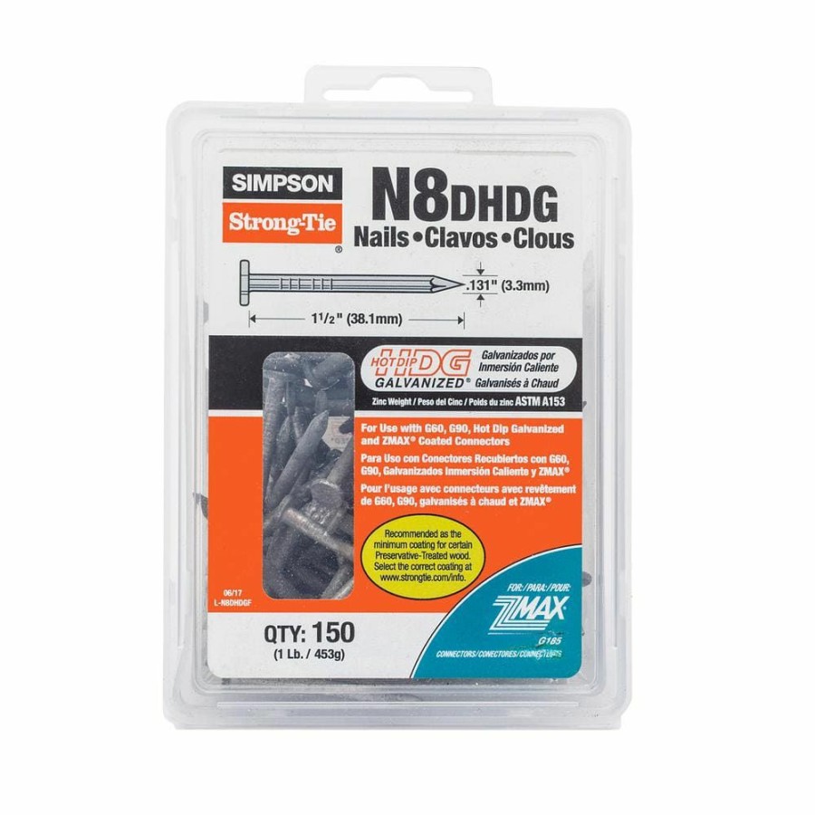 Fasteners * | Simpson Strong-Tie Strong-Drive 1-1/2 In. X 0.131 In. Scn Smooth-Shank Hdg Connector Nail (150-Pack)