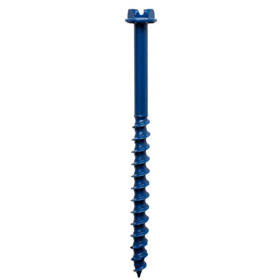 Fasteners * | Simpson Strong-Tie Titen Turbo 3/16 In. X 2-3/4 In. Hex-Head Concrete And Masonry Screw, Blue (75-Pack)