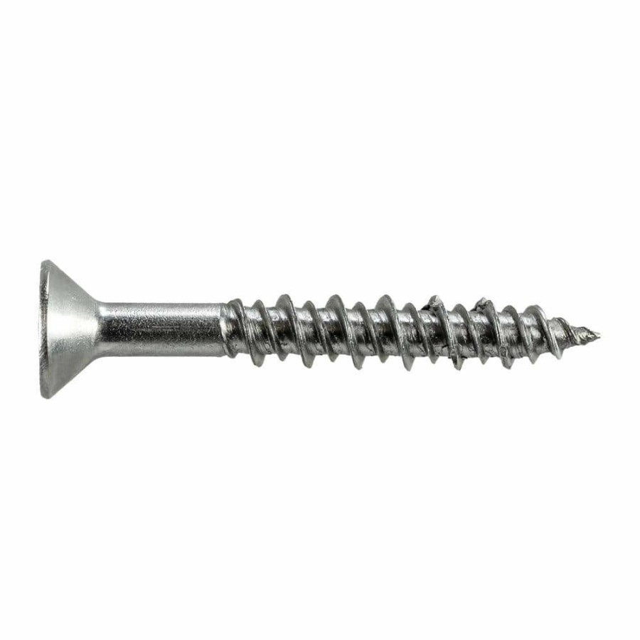 Fasteners * | Simpson Strong-Tie #10 X 1-1/2 In. #2 Phillips Drive, Flat Head, Type 316 Stainless Steel Marine Screw (12-Pack)