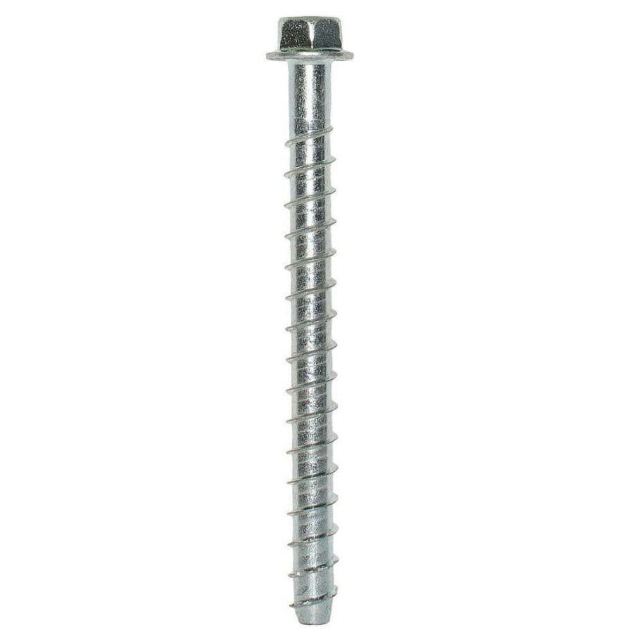 Fasteners * | Simpson Strong-Tie Titen Hd 3/8 In. X 5 In. Zinc-Plated Heavy-Duty Screw Anchor (50-Pack)