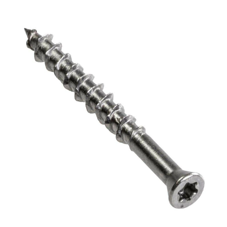 Fasteners * | Simpson Strong-Tie #7 X 1-5/8 In. T-15, Trim Head, Type 316 Stainless Steel Deck-Drive Dwp Wood Screw (20-Pack)