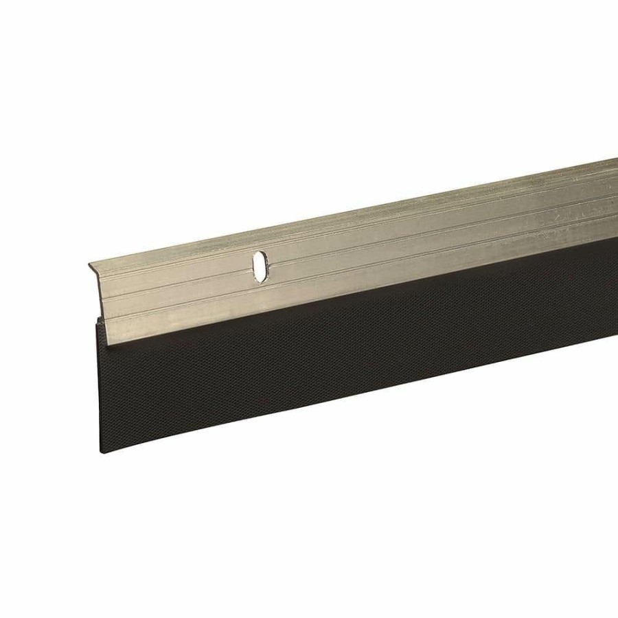 Weather Stripping * | Frost King E/O 2 In. X 36 In. Satin Nickel Reinforced Rubber Door Sweep