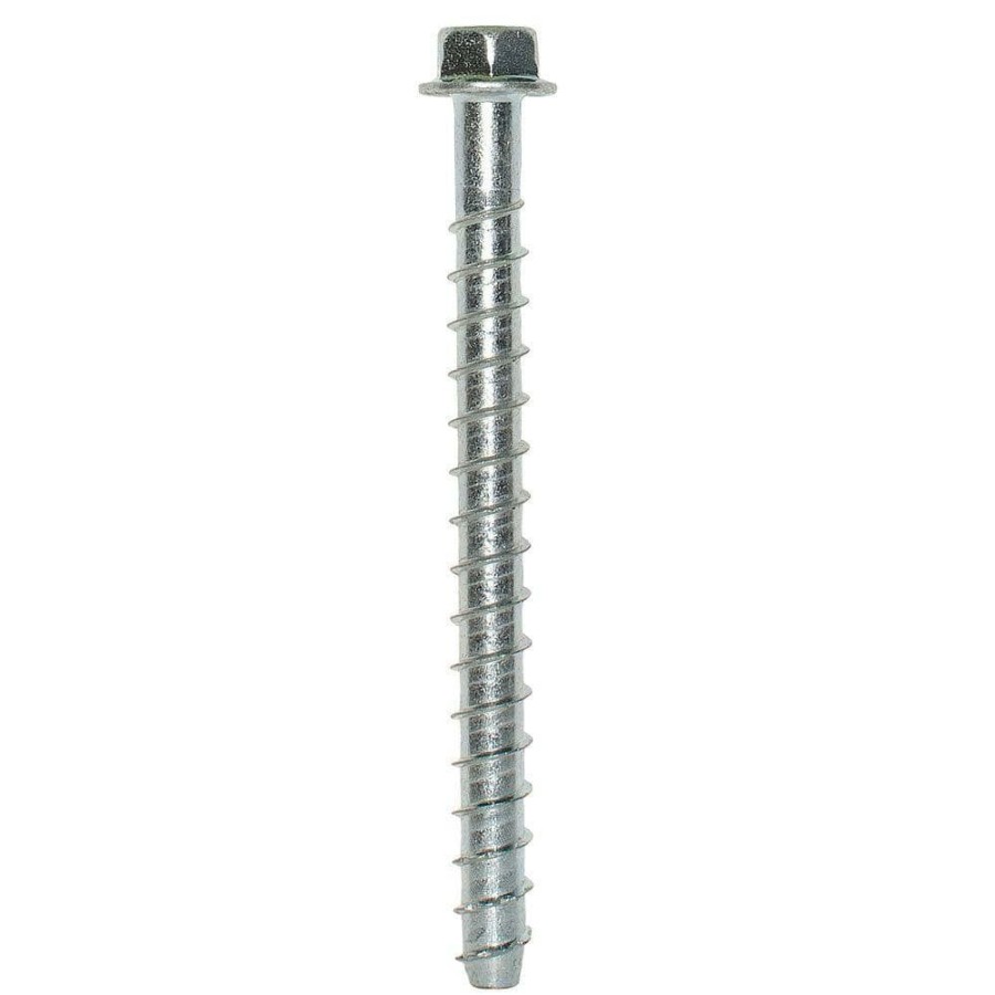 Fasteners * | Simpson Strong-Tie Titen Hd 3/8 In. X 5 In. Mechanically Galvanized Heavy-Duty Screw Anchor (50-Pack)